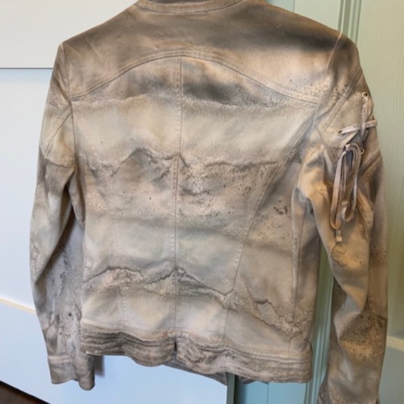 Elisa Cavaletti/Daniela Dallavalle jacket US S cotton beige/taupe mottled look - Picture 7 of 16